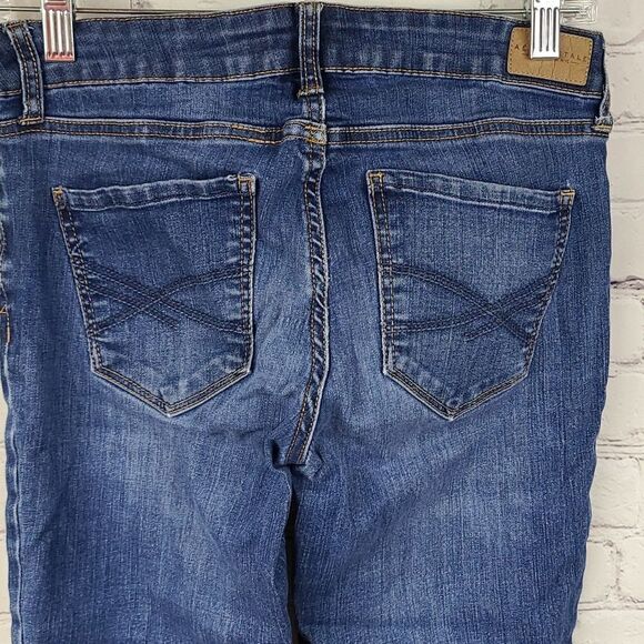 Aeropostale Jegging Mid-Rise Skinny Distressed Denim Blue Jeans Ankle Cropped 4 - Picture 5 of 8